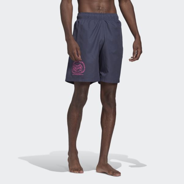 Short De Bain Adidas Originals X Kevin Lyons Bleu Marine Fashion