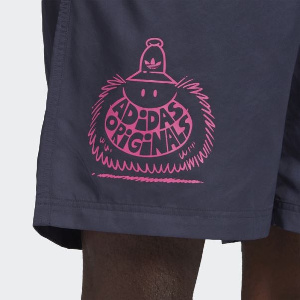 Short De Bain Adidas Originals X Kevin Lyons Bleu Marine Fashion