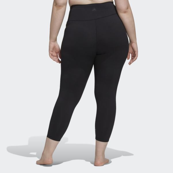 Legging Adidas Yoga Studio 7/8 Noir (grande Taille) Chaud