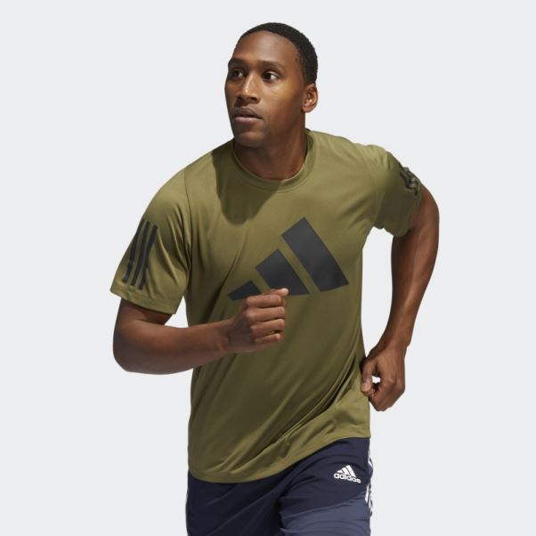 T-shirt Adidas Sportswear Freelift 3 Bar Olive