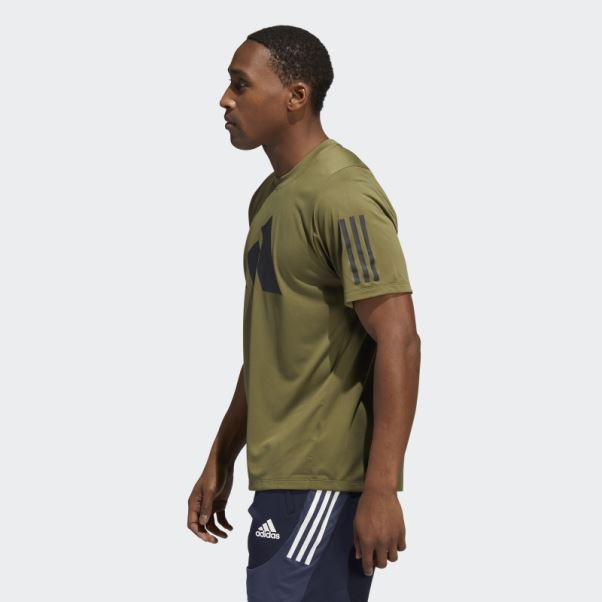 T-shirt Adidas Sportswear Freelift 3 Bar Olive