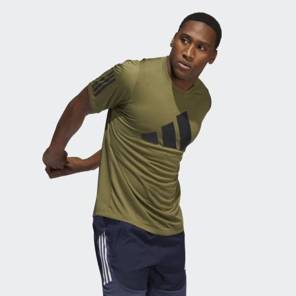 T-shirt Adidas Sportswear Freelift 3 Bar Olive