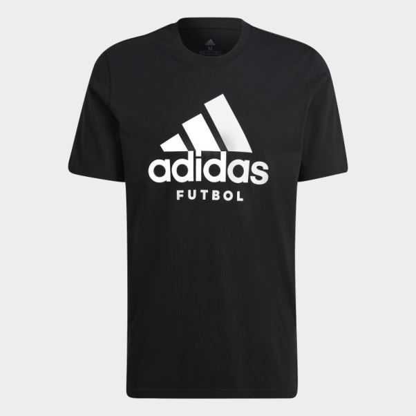 Tee Shirt Futbol Logo Adidas Noir