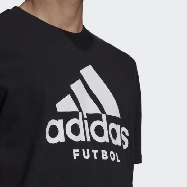 Tee Shirt Futbol Logo Adidas Noir