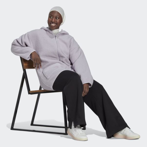 Haut De Survêtement Long à Capuche En Polaire Adidas Silver Dawn
