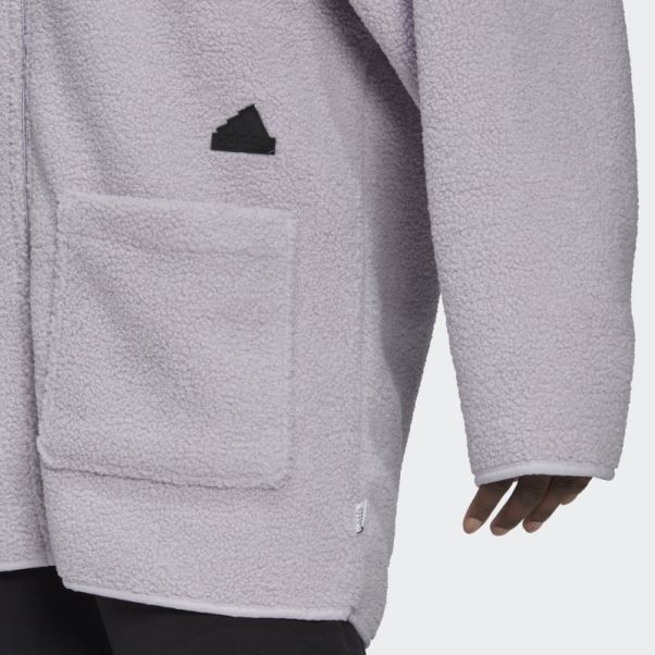 Haut De Survêtement Long à Capuche En Polaire Adidas Silver Dawn