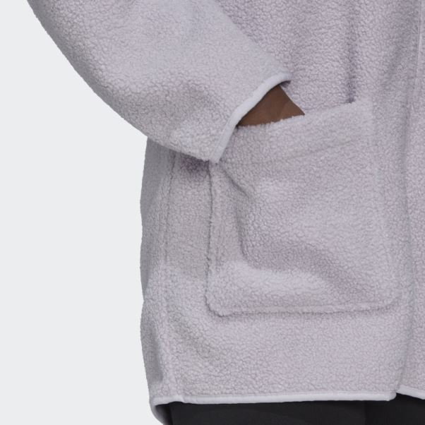 Haut De Survêtement Long à Capuche En Polaire Adidas Silver Dawn