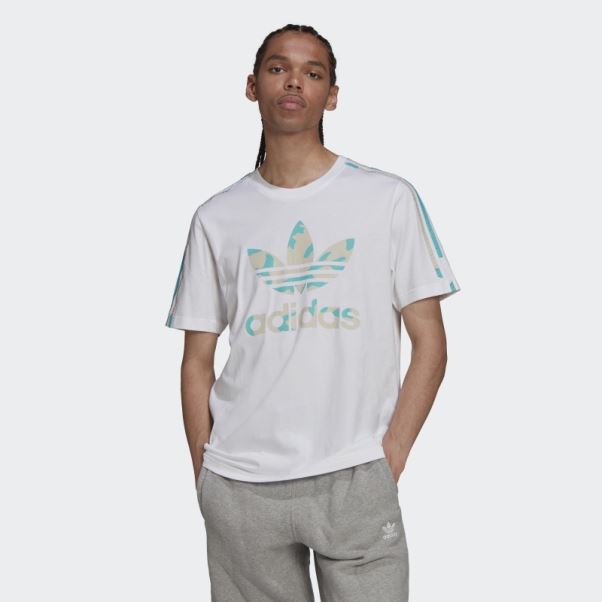 T-shirt Graphique Camo Infill Adidas Blanc