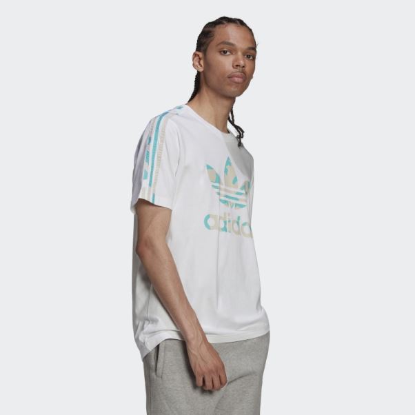 T-shirt Graphique Camo Infill Adidas Blanc