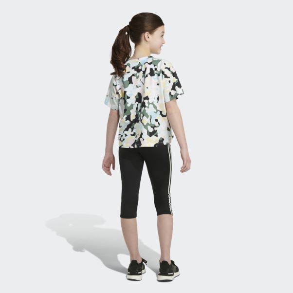 T-shirt Adidas Oversize à Logo Imprimé Blanc