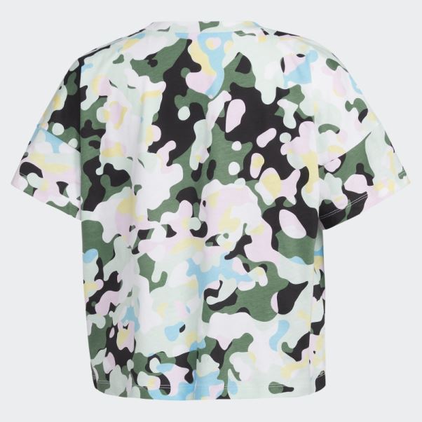 T-shirt Adidas Oversize à Logo Imprimé Blanc