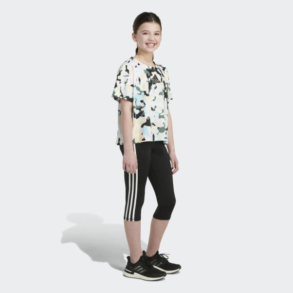T-shirt Adidas Oversize à Logo Imprimé Blanc