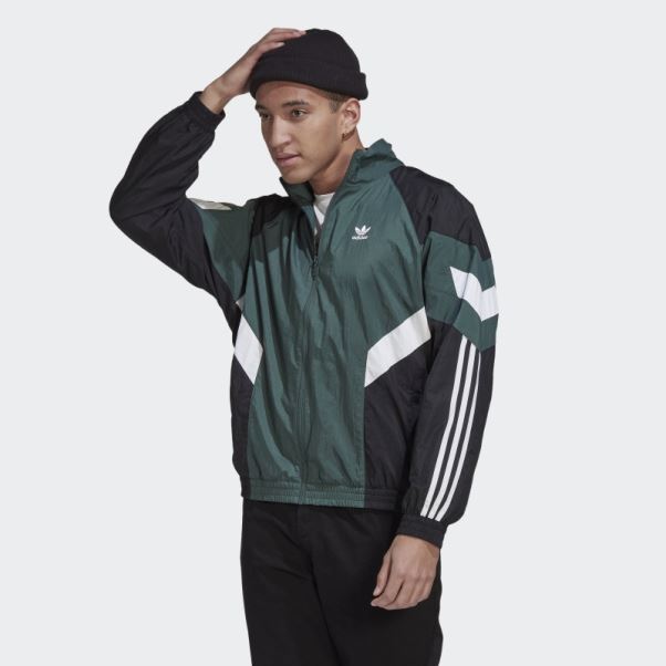 Veste De Survêtement Adidas Rekive Vert Minéral Chaud