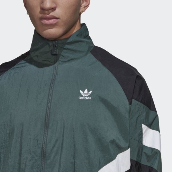 Veste De Survêtement Adidas Rekive Vert Minéral Chaud