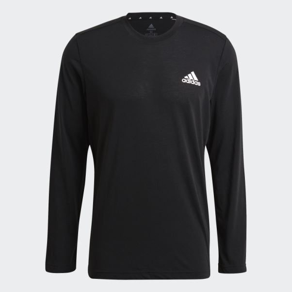 T-shirt à Manches Longues Adidas Aeroready Designed 2 Move Feelready Sport Noir