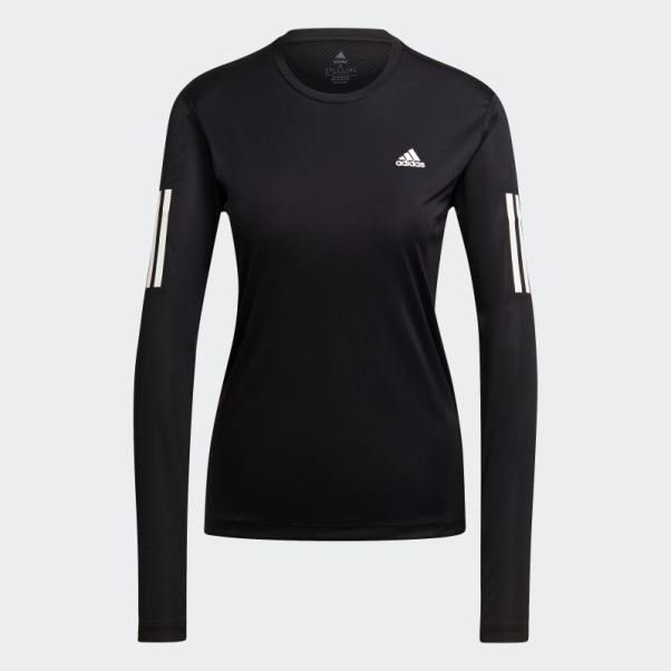 Adidas Possède Le T-shirt à Manches Longues Run Noir