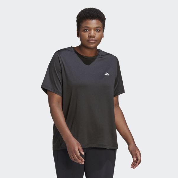 Tee-shirt Minimal Aeroready Made For Training Noir (taille Plus) Adidas