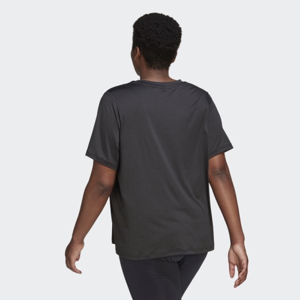 Tee-shirt Minimal Aeroready Made For Training Noir (taille Plus) Adidas