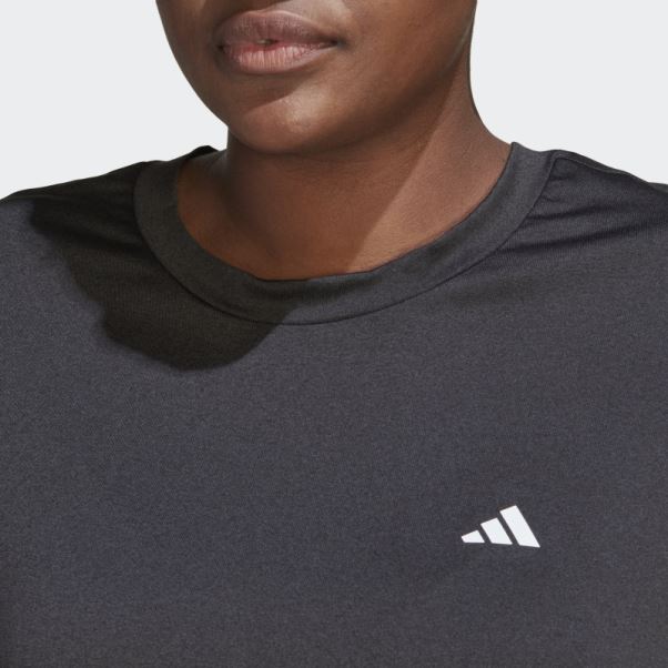 Tee-shirt Minimal Aeroready Made For Training Noir (taille Plus) Adidas