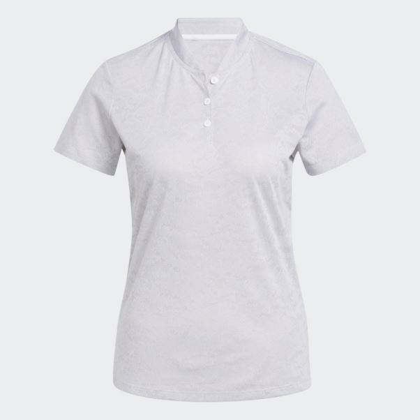Polo De Golf Adidas Jacquard Blanc