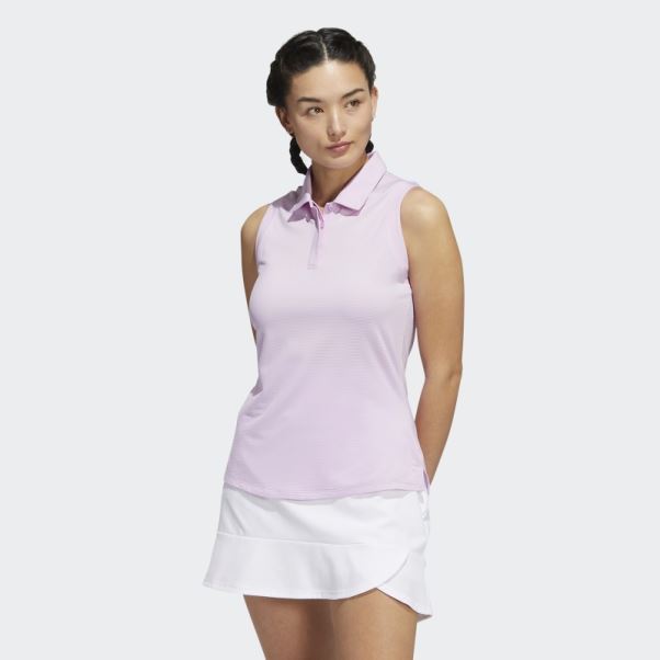 Polo Sans Manches Adidas Lilas