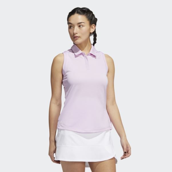 Polo Sans Manches Adidas Lilas