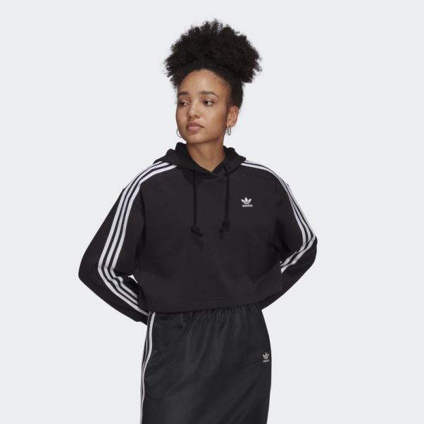 Sweat à Capuche Court Adicolor Classics Noir Adidas