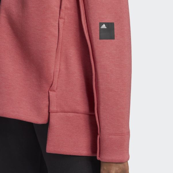Sweat à Capuche Zippé Coupe Ample Mel Mission Victoire Rouge Adidas