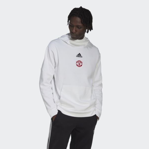 Sweat à Capuche De Voyage Adidas Manchester United Blanc