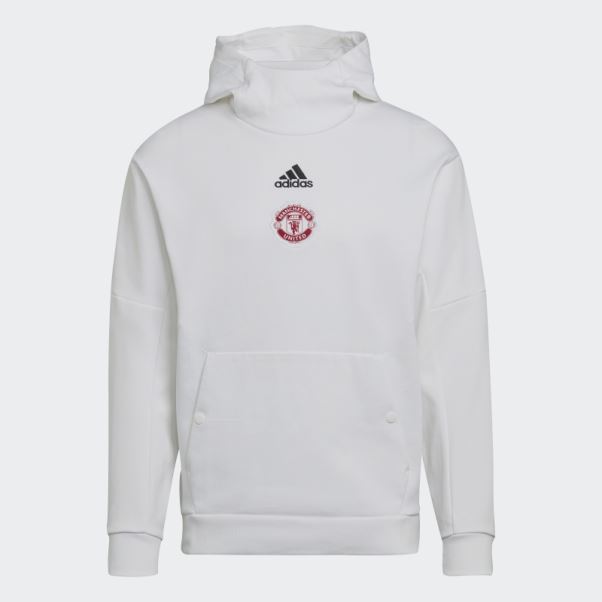 Sweat à Capuche De Voyage Adidas Manchester United Blanc