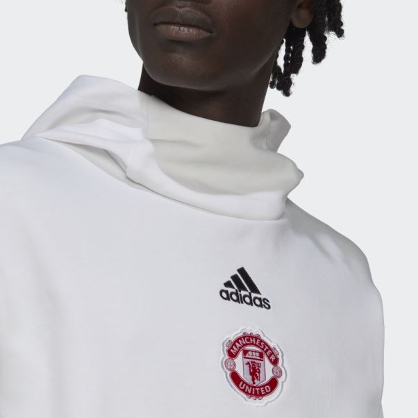 Sweat à Capuche De Voyage Adidas Manchester United Blanc