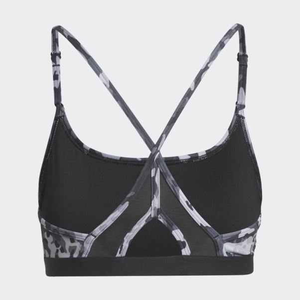 Adidas Brassière De Maintien Léger Aeroreact Training Mgh Gris Uni