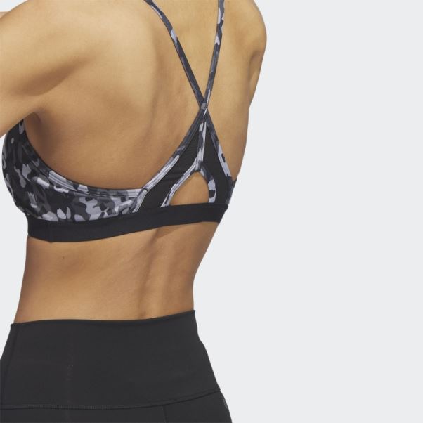 Adidas Brassière De Maintien Léger Aeroreact Training Mgh Gris Uni