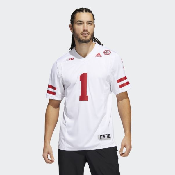 Maillot Extérieur Adidas Cornhuskers Blanc