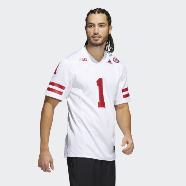 Maillot Extérieur Adidas Cornhuskers Blanc