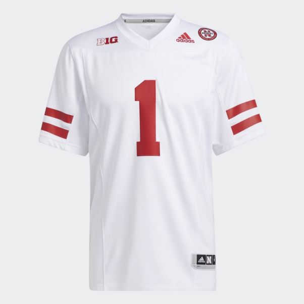 Maillot Extérieur Adidas Cornhuskers Blanc