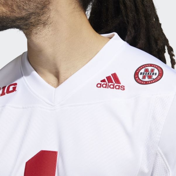 Maillot Extérieur Adidas Cornhuskers Blanc
