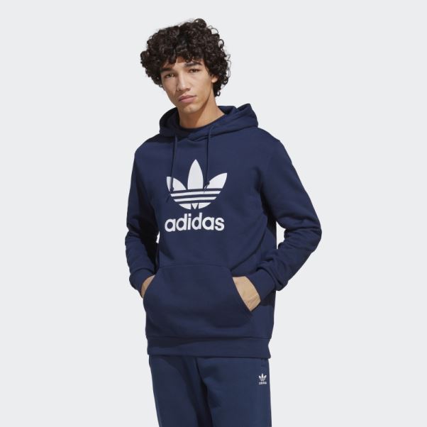 Adidas Adicolor Classics Sweat à Capuche Trèfle Night Indigo