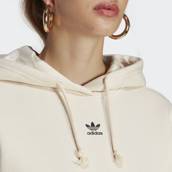Sweat à Capuche Adidas Adicolor Essentials Polaire Blanc