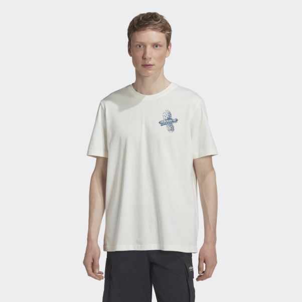 T-shirt Adidas Aventure Trail Blanc