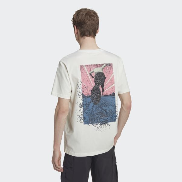 Adidas T-shirt Aventure Trail Blanc Chaud