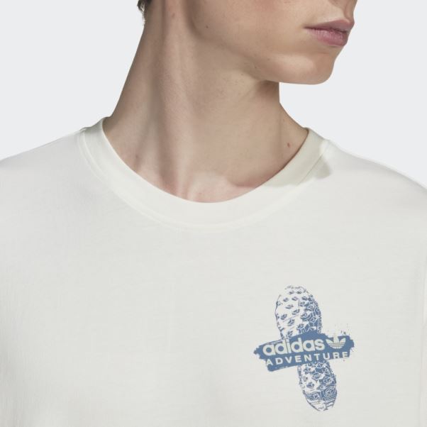Adidas T-shirt Aventure Trail Blanc Chaud
