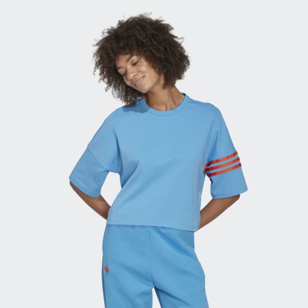Tee Shirt Adicolor Neuclassics Bleu Adidas