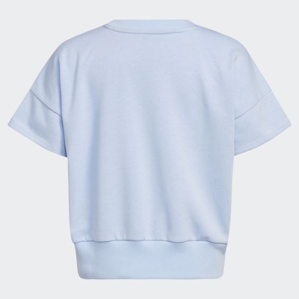 Adidas Ss French Terry Haut Bleu Aube