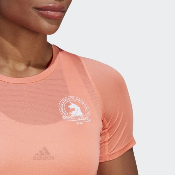 Adidas Corail Boston Marathon 2023 T-shirt De Course
