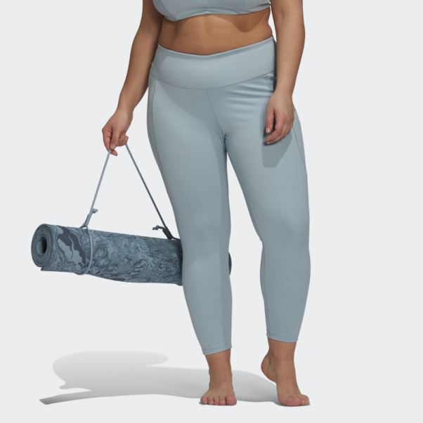 Adidas Yoga Studio 7/8 Leggings (grande Taille) Mode Gris