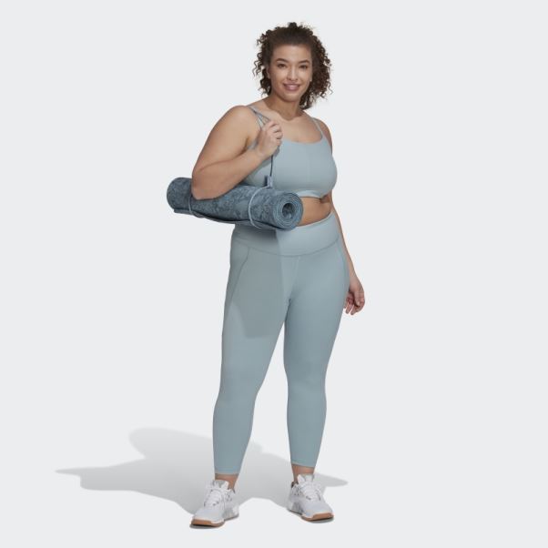 Adidas Yoga Studio 7/8 Leggings (grande Taille) Mode Gris