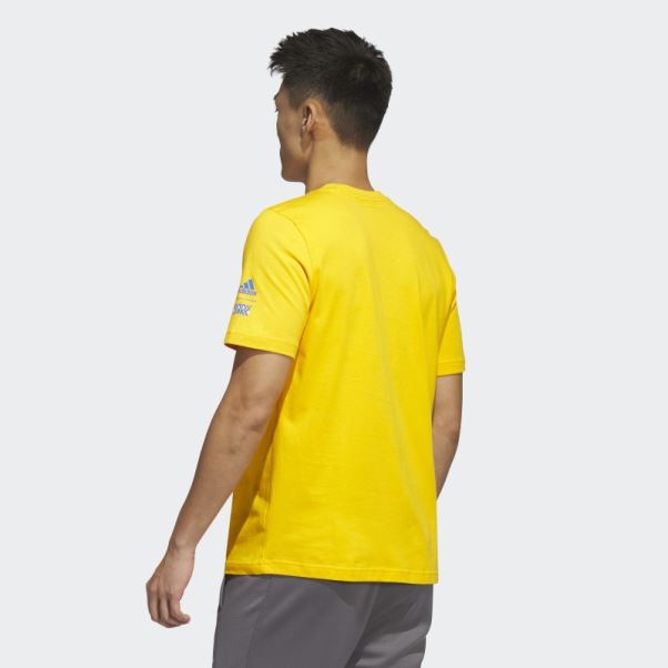 Tee Shirt Meneur De Jeu Athlétique Jaune Blues Adidas