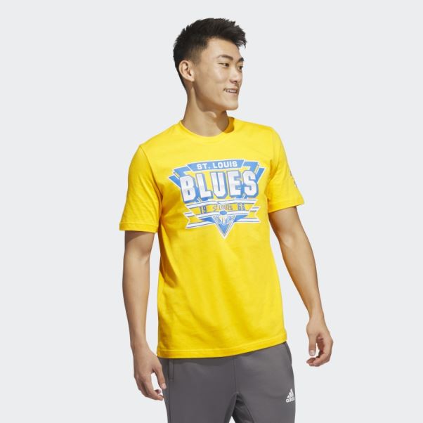 Tee Shirt Meneur De Jeu Athlétique Jaune Blues Adidas