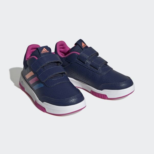 Adidas Tensaur Chaussures à Boucles Et Crochets Bleu Foncé